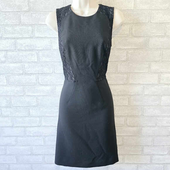 Ann Taylor Dresses & Skirts - Ann Taylor Elegant Black Lace Panel Dress